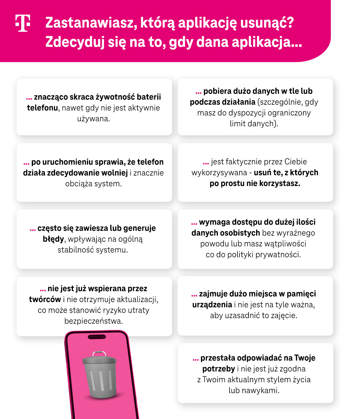 Sprawdź, jak usunąć aplikację z telefonu - T-Mobile Blog